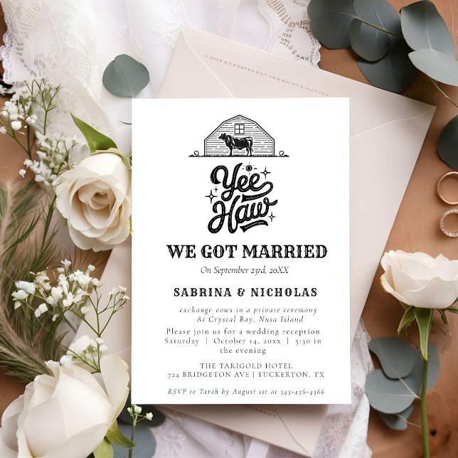 Ranch Western Country Cowboy Wedding Elopement  Invitation (Creator Uploaded)