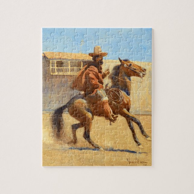 Ranchero of Old California by Maynard Dixon Jigsaw Puzzle (Vertical)