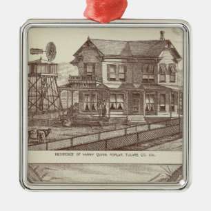 Ranches, Poplar, Cal Metal Ornament