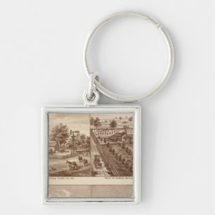 Ranches, stables, Tulare Co, Cal Keychain