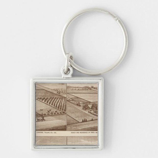 Ranches, Tulare Co, Cal 2 Keychain (Front)