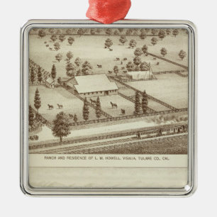 Ranches, Visalia, Cal Metal Ornament