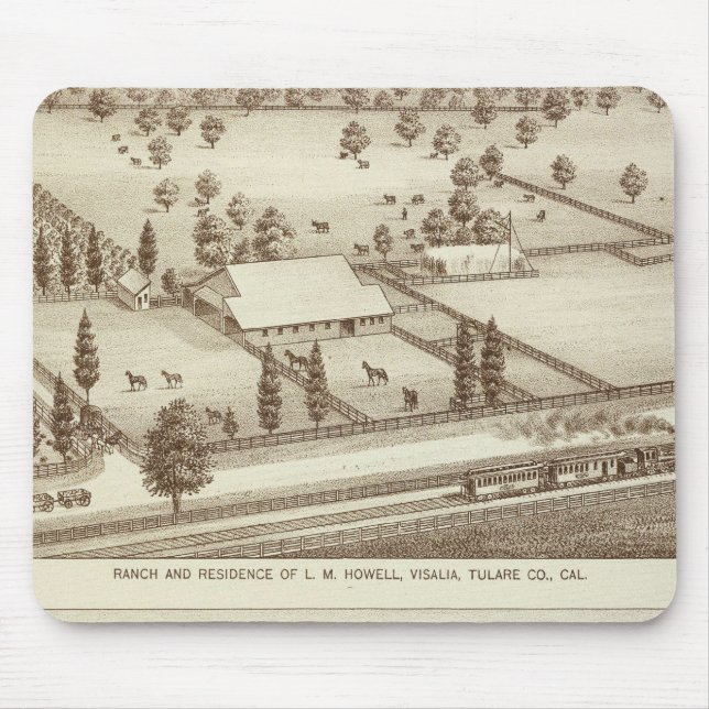 Ranches, Visalia, Cal Mouse Pad (Front)