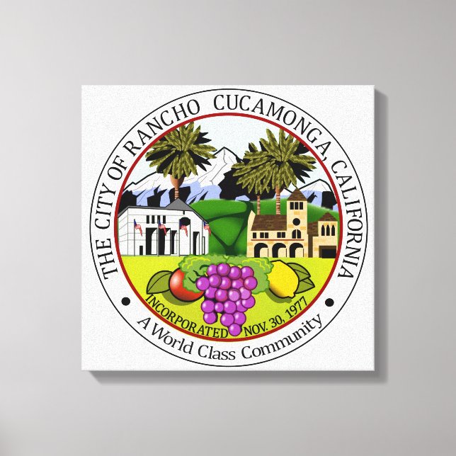 Rancho Cucamonga (California) City Seal Canvas Print (Front)