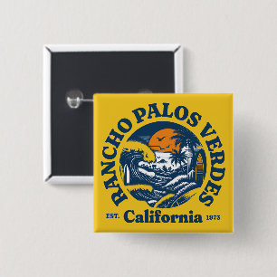 Rancho Palos Verdes,California 2 Inch Square Button