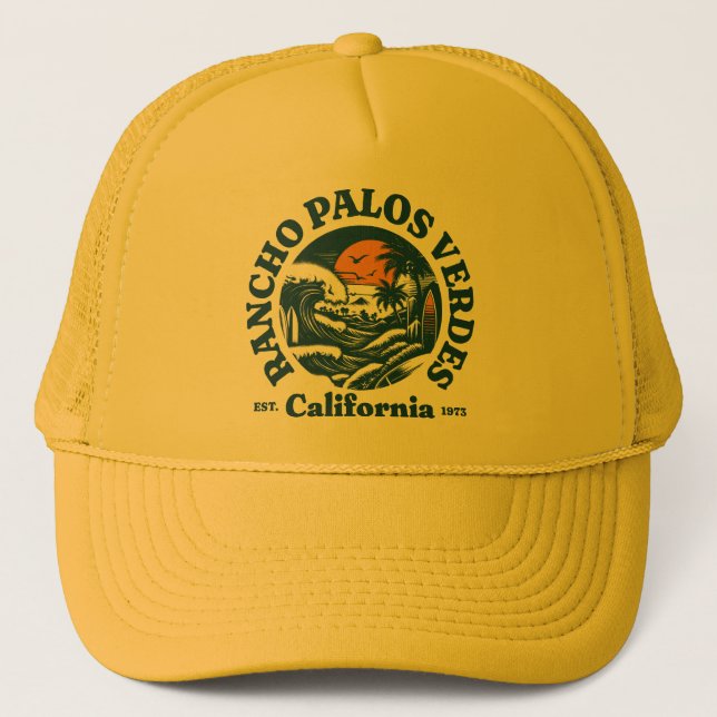 Rancho Palos Verdes,California Trucker Hat (Front)