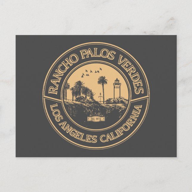 RANCHO PALOS VERDES - POINT VICENTE LIGHTHOUSE POSTCARD (Front)