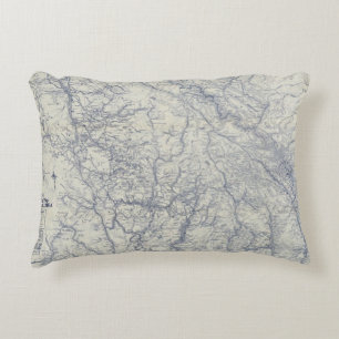 Rand McNally Official 1925 Auto Trails Map 2 Accent Pillow