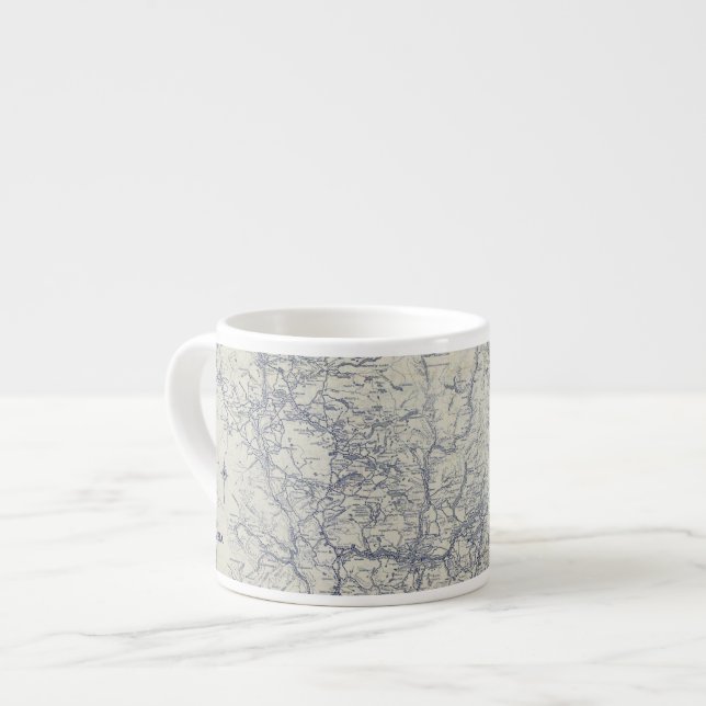 Rand McNally Official 1925 Auto Trails Map 2 Espresso Cup (Front Left)