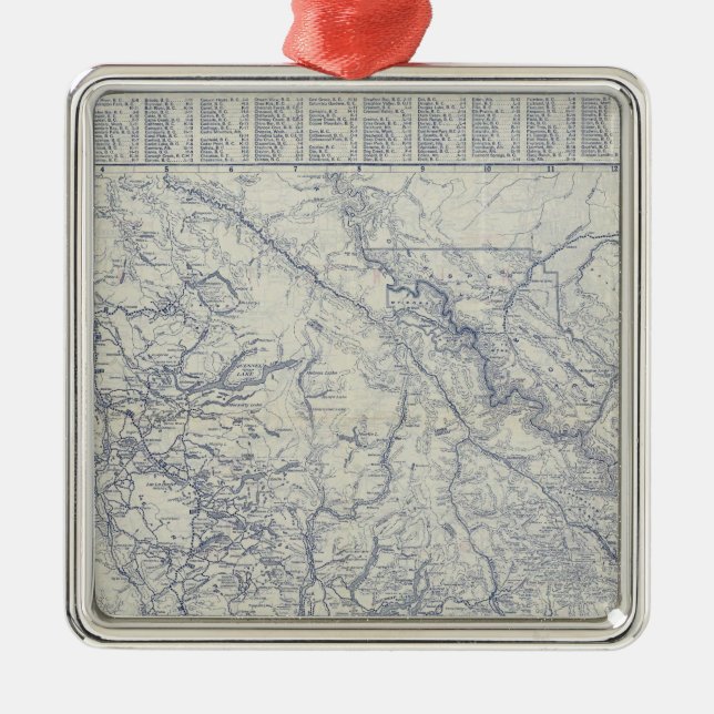 Rand McNally Official 1925 Auto Trails Map 2 Metal Ornament (Front)