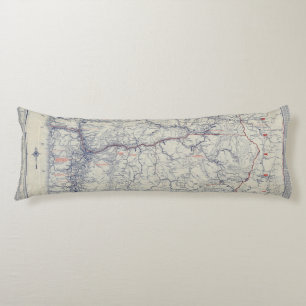 Rand McNally Official 1925 Auto Trails Map Body Pillow
