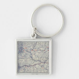 Rand McNally Official 1925 Auto Trails Map Keychain