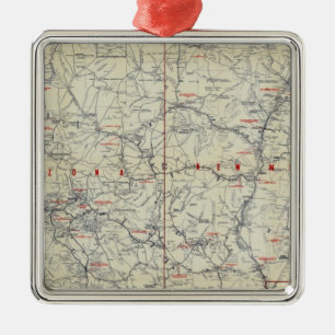 Rand McNally Official 1925 Auto Trails Metal Ornament