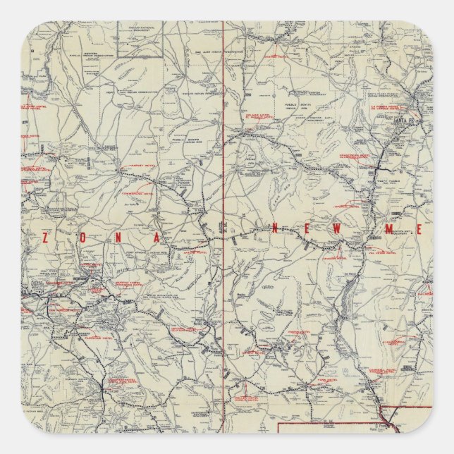 Rand McNally Official 1925 Auto Trails Square Sticker (Front)