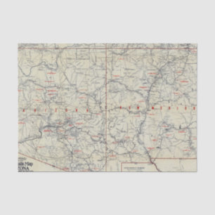 Rand McNally Official 1925 Auto Trails Tissue Paper
