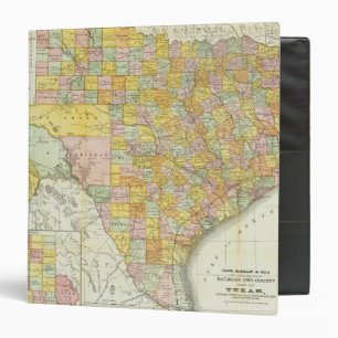 Rand McNally Railroad And County Map Of Texas Binder