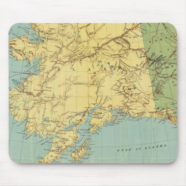 Rand McNally's Map Of Alaska Mouse Pad (Front)