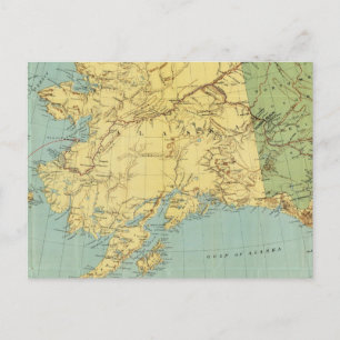 Rand McNally's Map Of Alaska Postcard