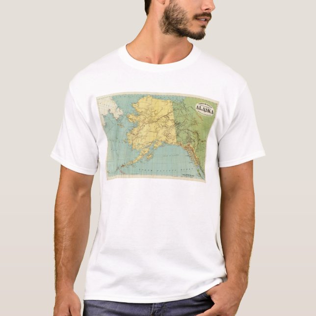 Rand McNally's Map Of Alaska T-Shirt (Front)