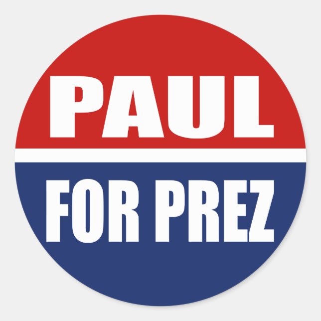 RAND PAUL 2012 CLASSIC ROUND STICKER (Front)