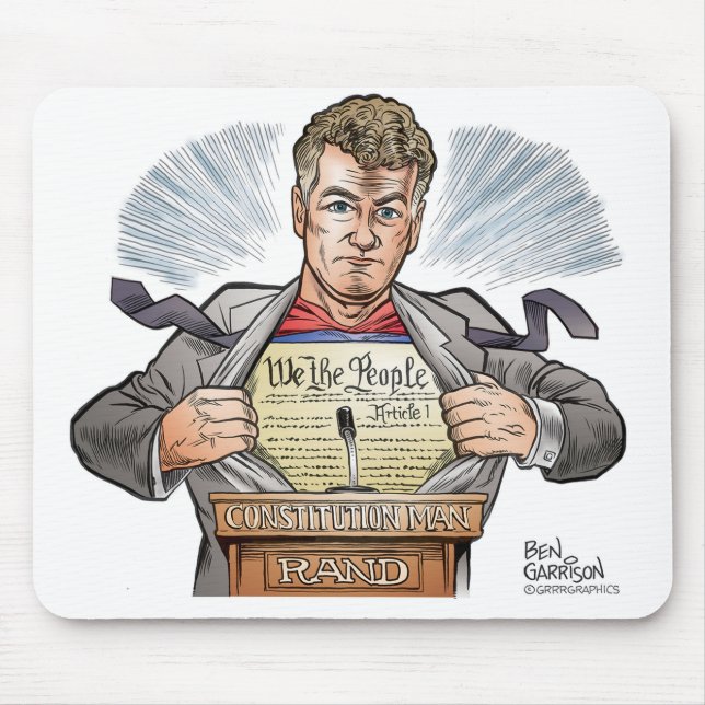Rand Paul Constitution Man Mousepad (Front)
