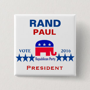 Rand Paul for President 2016 2 Inch Square Button