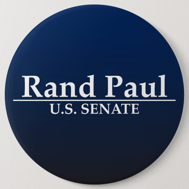 Rand Paul U.S. Senate 6 Inch Round Button (Front)