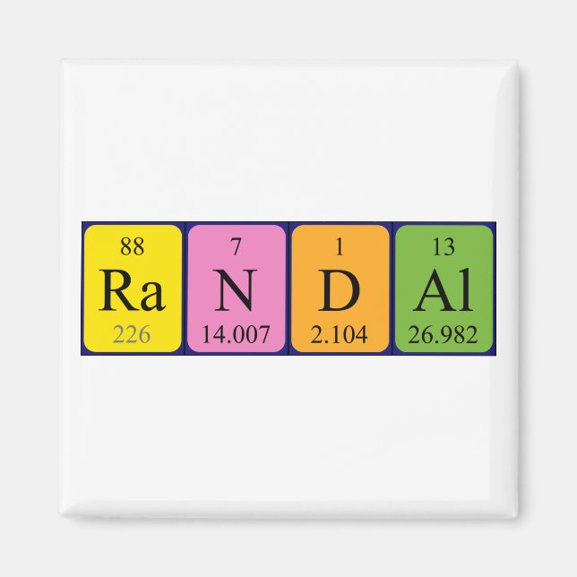 Randal periodic table name magnet (Front)