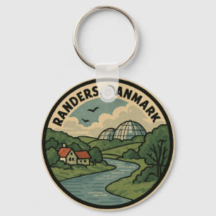 Randers Denmark Domes Keychain