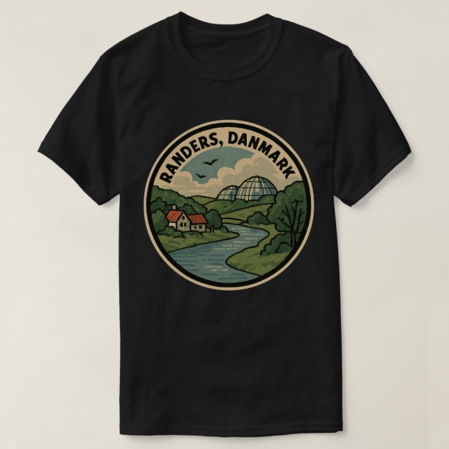 Randers Denmark Domes T-Shirt (Design Front)