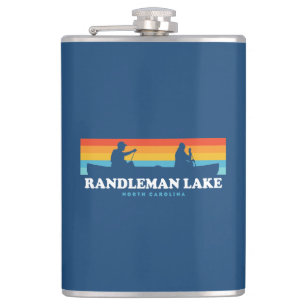 Randleman Lake North Carolina Canoe Hip Flask