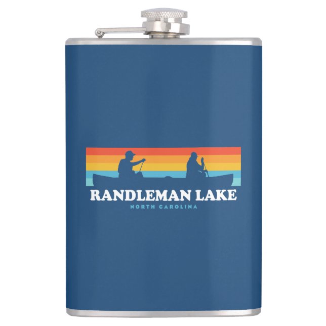 Randleman Lake North Carolina Canoe Hip Flask (Front)