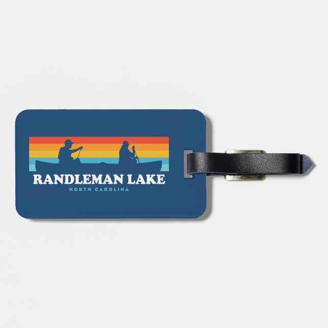 Randleman Lake North Carolina Canoe Luggage Tag (Back Horizontal)