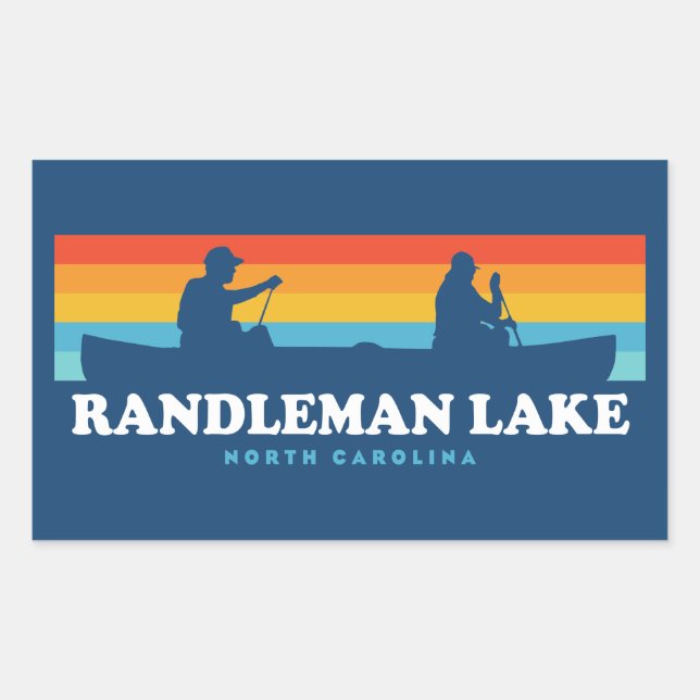 Randleman Lake North Carolina Canoe Sticker (Front)