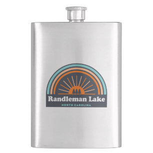 Randleman Lake North Carolina Rainbow Hip Flask
