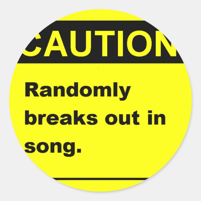 Randmon Song Classic Round Sticker (Front)