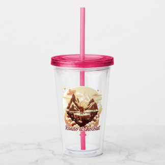 Rando and chocolate acrylic tumbler