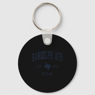 Randolph Afb Tx Jn1 Vintage Athletic Blue Design  Keychain