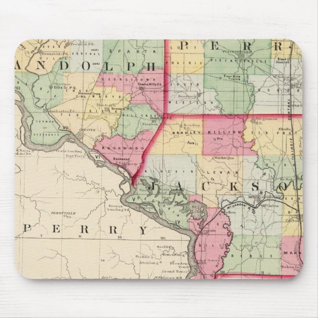 Randolph, Perry, Jackson counties Mouse Pad (Front)