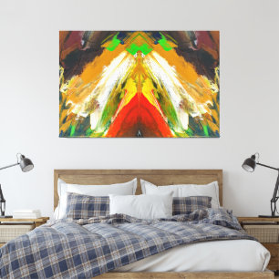 Random Abstract Brushstroke Composition by Lukian Canvas Print