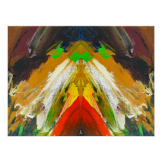 Random Abstract Brushstroke Composition by Lukian Poster