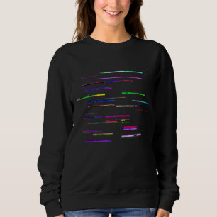 Random Abstract Glitch Pattern Collage Sweatshirt