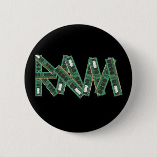 Random Access Memory 2 Inch Round Button