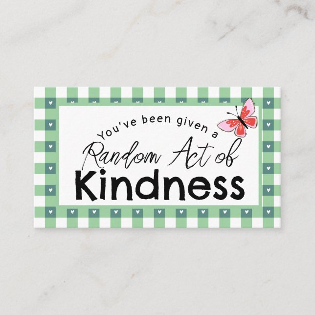 Random Act of Kindness Business Card | Pay It For (Front)