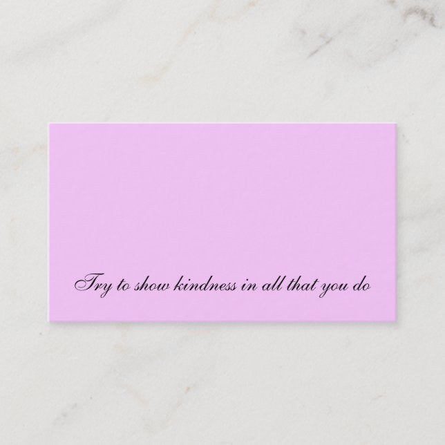 Random Act Of Kindness Idea Business Card (Front)