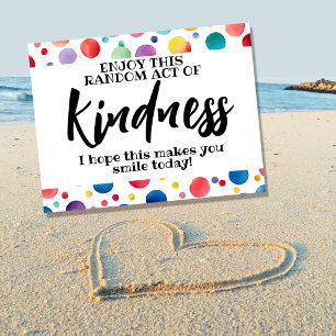 Random act of kindness spread love not hate postcard