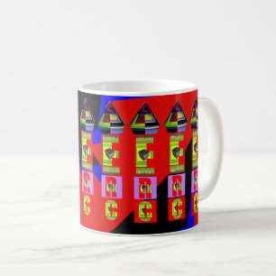 Random Alphabet Pen Pattern Coffee Mug