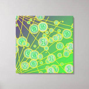 Random bits canvas print