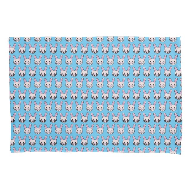Random Bunny Faces Pillowcase (Front)