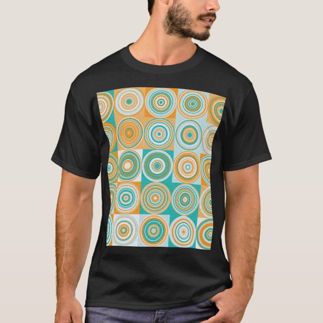 Random Coloured Circles: Artistic Background. T-Shirt (Front)